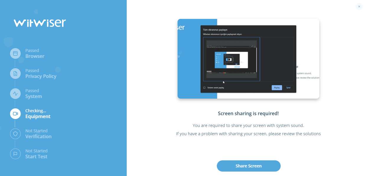 Screenshare Error Message Screen Sharing Problems